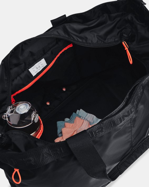 Women's UA Essentials Signature Tote Bag, Black, pdpMainDesktop image number 2
